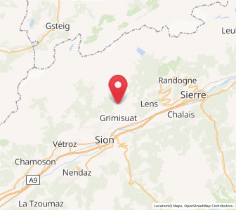 Map of Arbaz, Valais