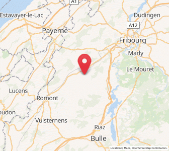 Map of Autigny FR, Fribourg