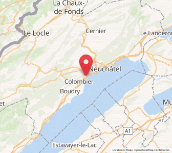 Map of Auvernier, Neuchâtel