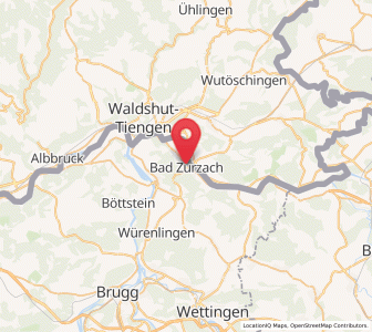 Map of Bad Zurzach, Aargau