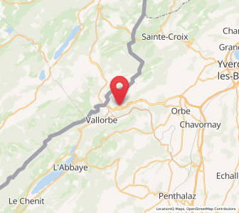 Map of Ballaigues, Vaud