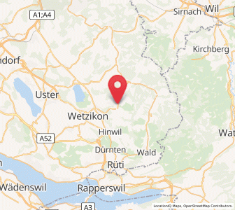 Map of Bäretswil, Zurich