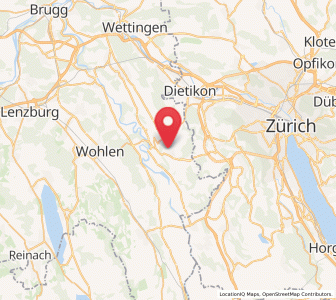 Map of Berikon, Aargau