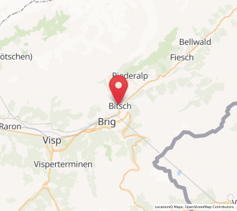 Map of Bitsch, Valais