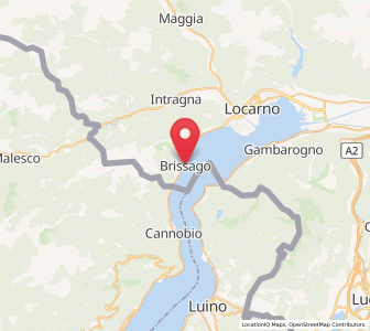 Map of Brissago TI, Ticino