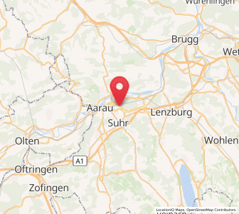 Map of Buchs AG, Aargau
