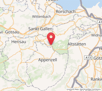 Map of Bühler AR, Appenzell Ausserrhoden