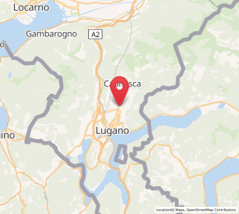 Map of Canobbio, Ticino
