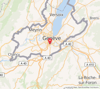 Map of Carouge, Geneva