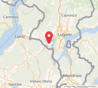 Map of Caslano, Ticino