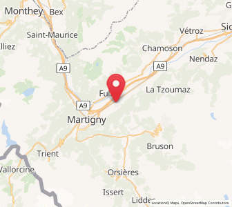 Map of Charrat, Valais
