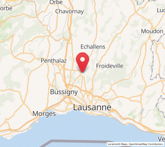 Map of Cheseaux, Vaud