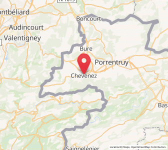 Map of Chevenez, Jura