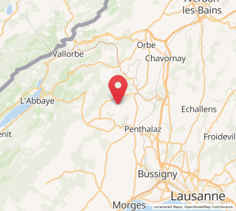Map of Chevilly VD, Vaud