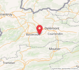 Map of Courfaivre, Jura