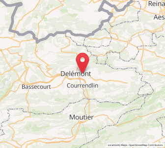 Map of Courroux, Jura