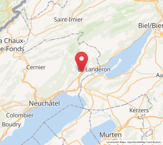 Map of Cressier, Neuchâtel