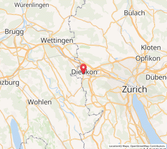Map of Dietikon, Zurich