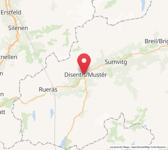 Map of Disentis, Grisons