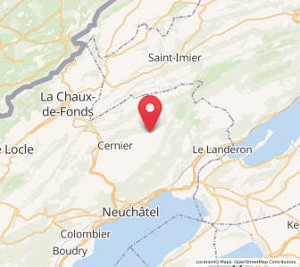 Map of Dombresson, Neuchâtel