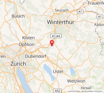 Map of Effretikon, Zurich