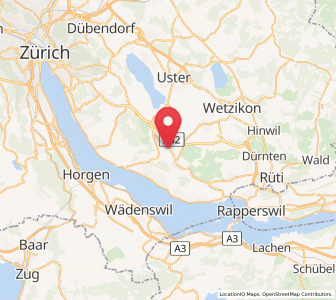 Map of Esslingen, Zurich