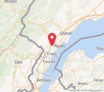 Map of Eysins, Vaud