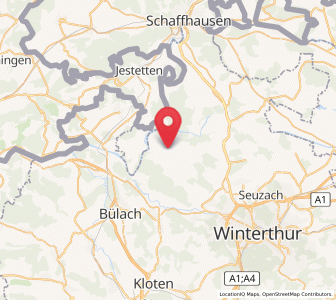 Map of Flaach, Zurich