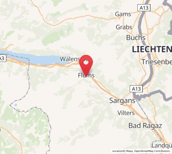 Map of Flums, Saint Gallen