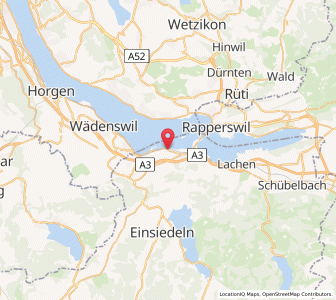 Map of Freienbach, Schwyz