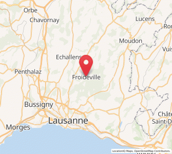 Map of Froideville VD, Vaud