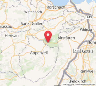 Map of Gais AR, Appenzell Ausserrhoden