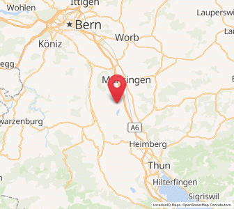 Map of Gerzensee BE, Bern