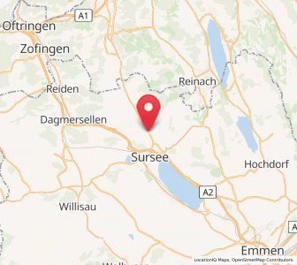 Map of Geuensee, Lucerne