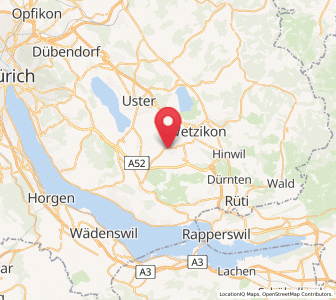 Map of Gossau ZH, Zurich