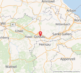 Map of Gossau SG, Saint Gallen