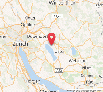 Map of Greifensee, Zurich