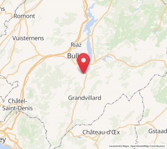 Map of Gruyères, Fribourg