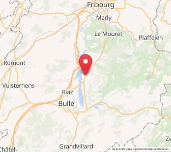 Map of Hauteville FR, Fribourg