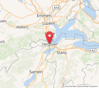 Map of Hergiswil NW, Nidwalden