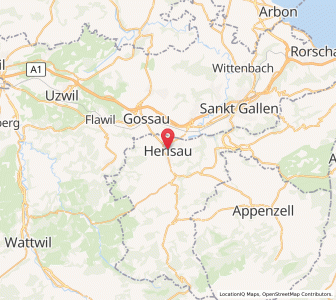 Map of Herisau, Appenzell Ausserrhoden
