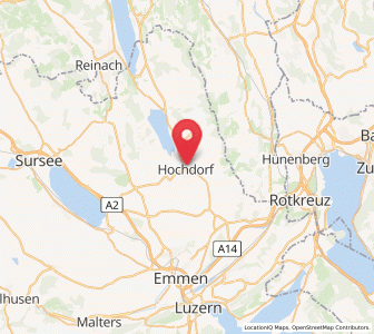Map of Hochdorf, Lucerne