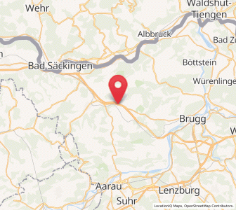 Map of Hornussen AG, Aargau