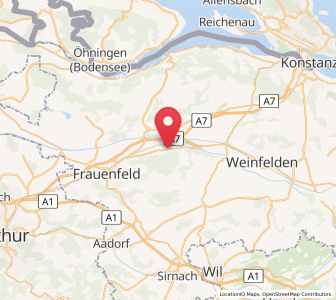 Map of Hüttlingen-Mettendorf, Thurgau