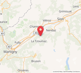 Map of Iserables, Valais