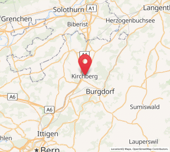Map of Kirchberg BE, Bern