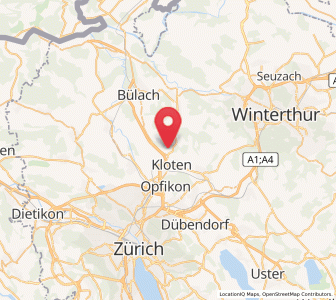 Map of Kloten / Freienberg (Chanzler-Chlini Chaseren), Zurich