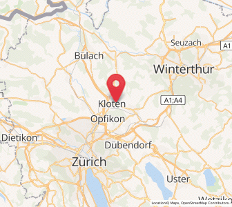 Karte von Kloten / Hostrass, Zürich