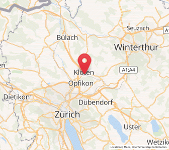 Karte von Kloten / Rütlen, Zürich
