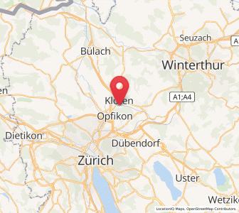 Karte von Kloten / Spitz, Zürich